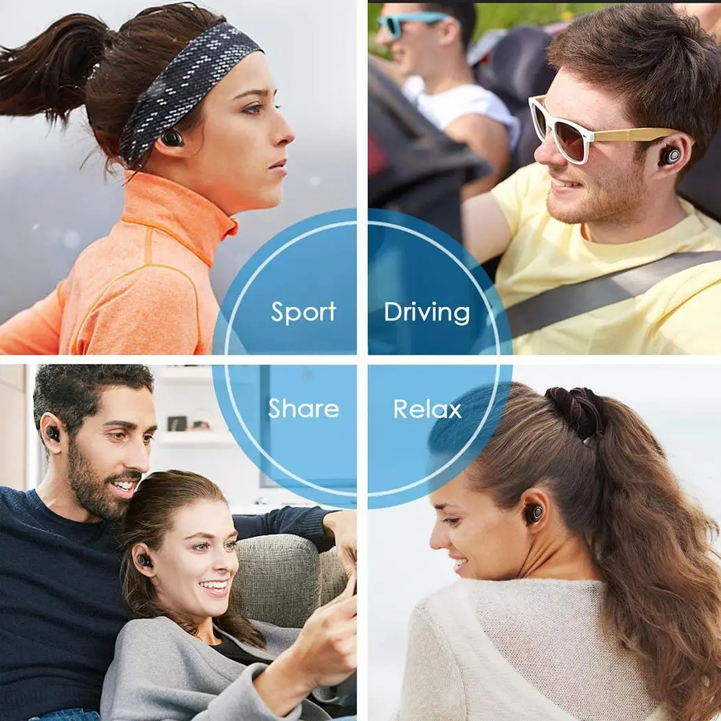 Беспроводные наушники вкладыши мини Bluetooth 400 mAh гарнитура с зарядкой 5 V 60 2 4 48