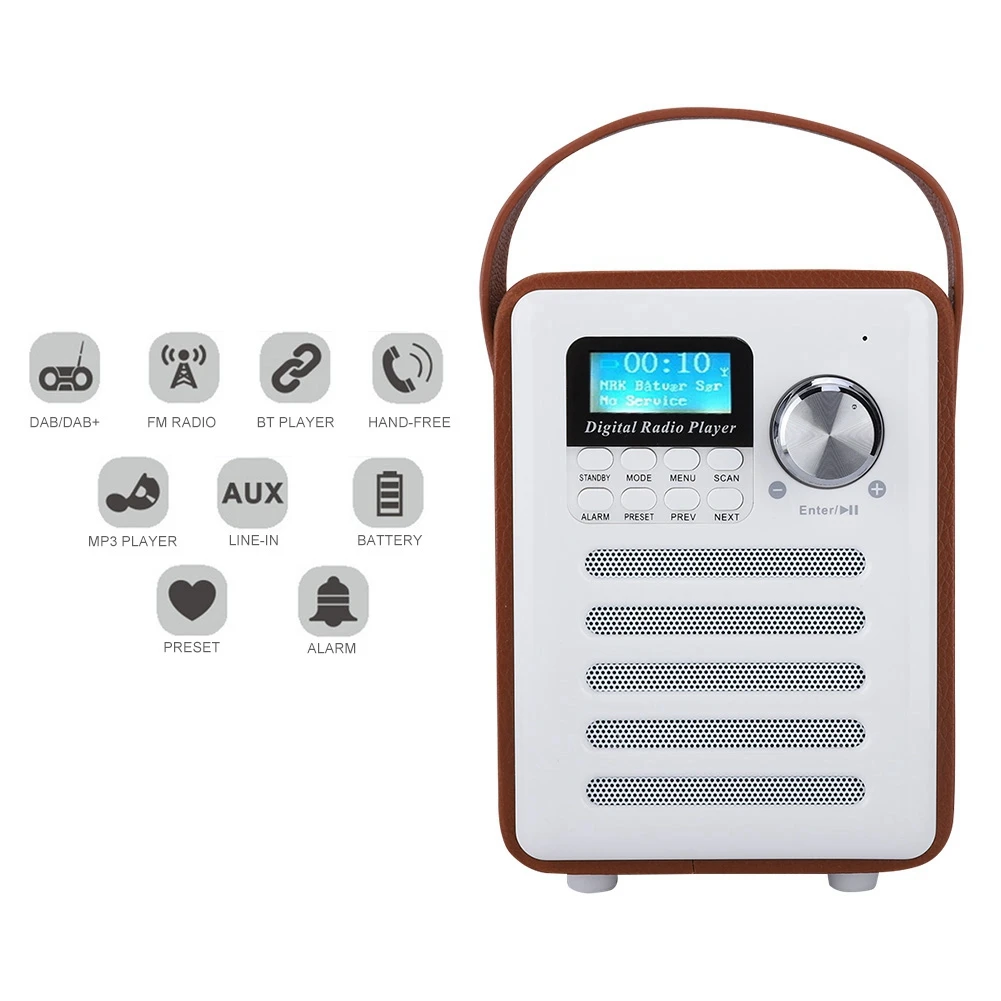 Мини портативное цифровое интернет радио DAB/DAB + FM Bluetooth беспроводной динамик