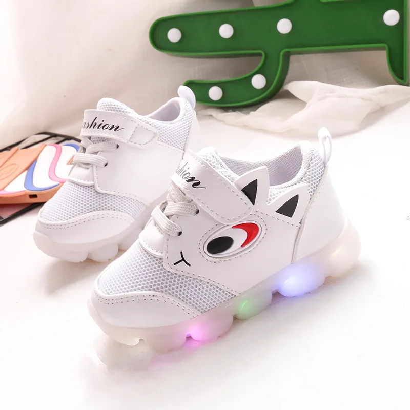 Size21-30 Легкая спортивная обувь 2019 г. весенне-Осенняя детская с мягкой подошвой для