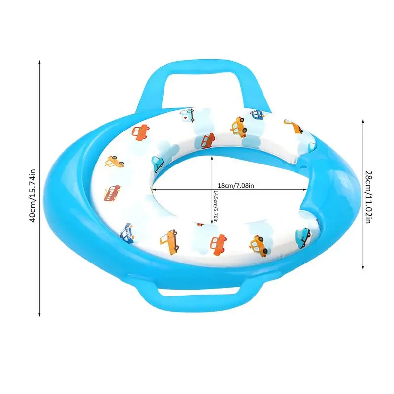 

Children Soft Potty Training Potty Seat With 2 Handles Splash Guard Washable For Girls Boy Toilet Training Potty Cushion