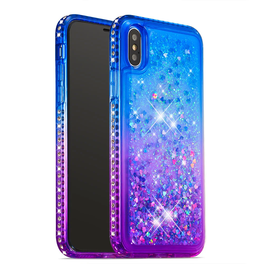 Для iphone X XS случае Donse Блеск Жидкость зыбучие пески плавающий Блестящий Искра