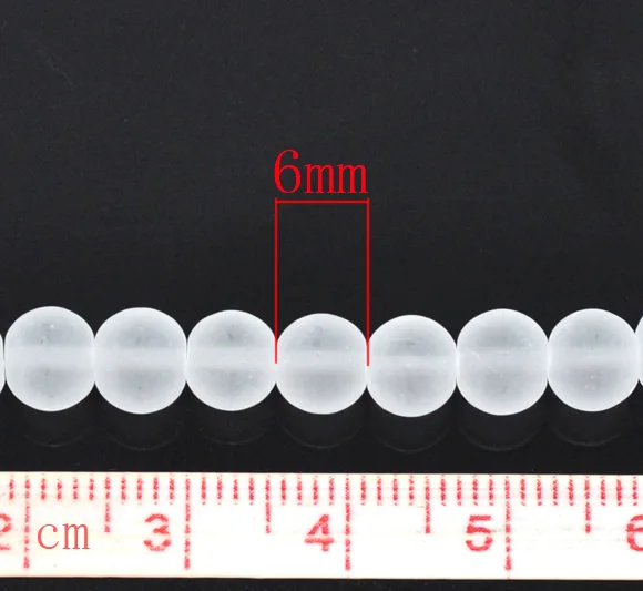 Lovely Jewelry! 10 Strands White Round Frosted Glass Beads 6mm 30cm (B11259) | Украшения и аксессуары