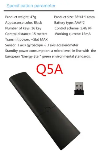 Q5 Беспроводная 2 4 GHz WIFI голосовое дистанционное управление воздушная мышь с usb