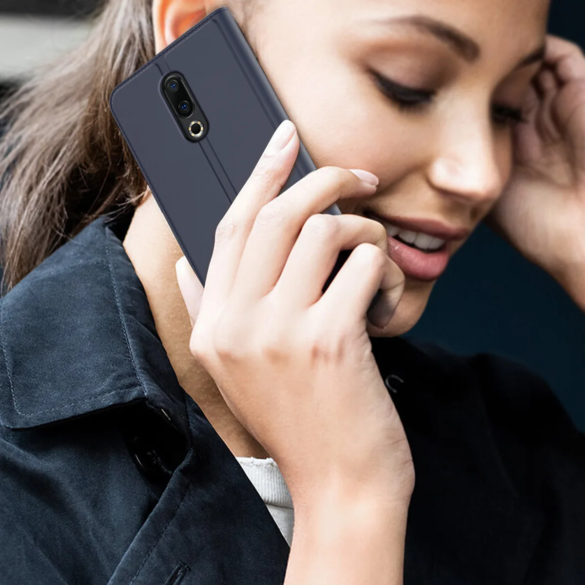 Чехол из искусственной кожи для Meizu 16/16 Plus Ультратонкий флип-чехол с подставкой