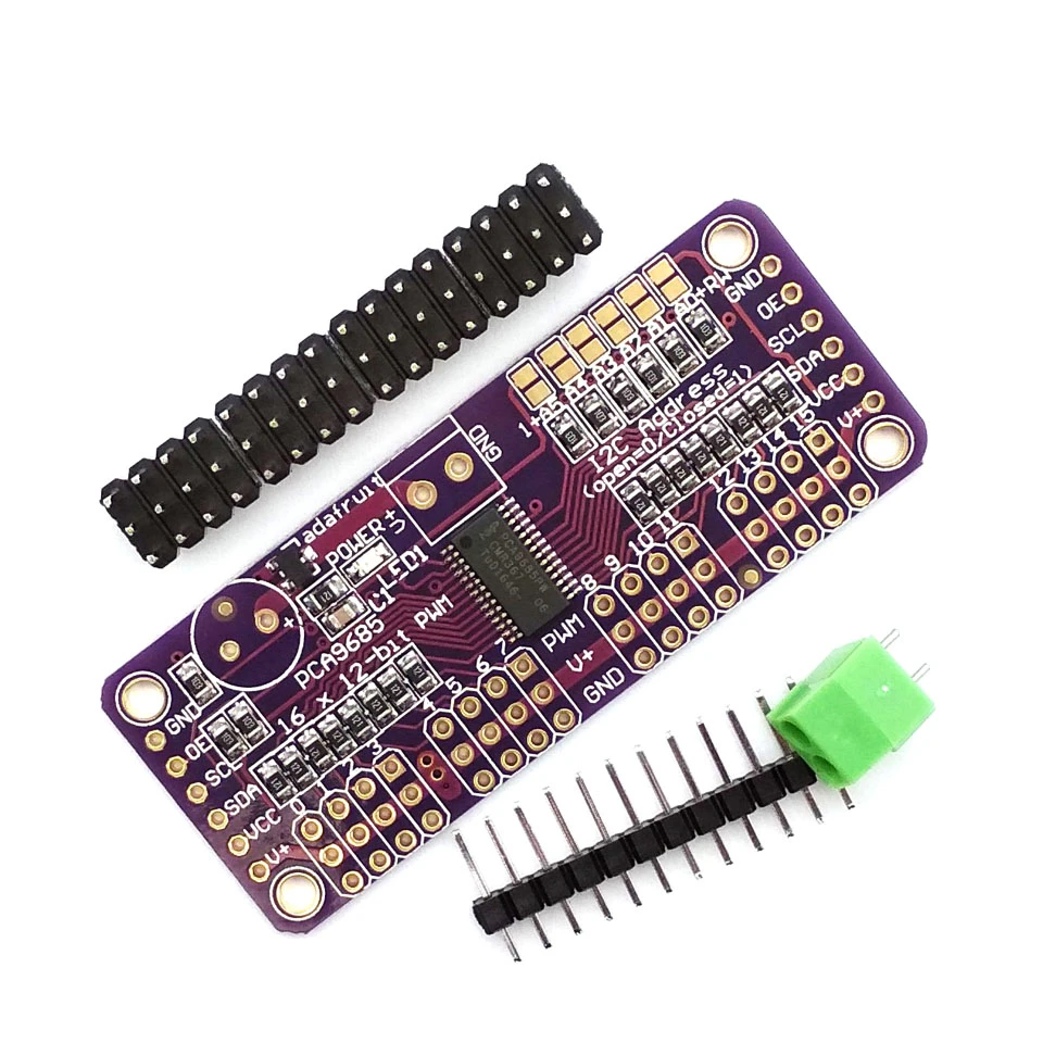 16 канальный 12 битный интерфейс PCA9685 или Raspberry Pi PWM/Servo модуль щит