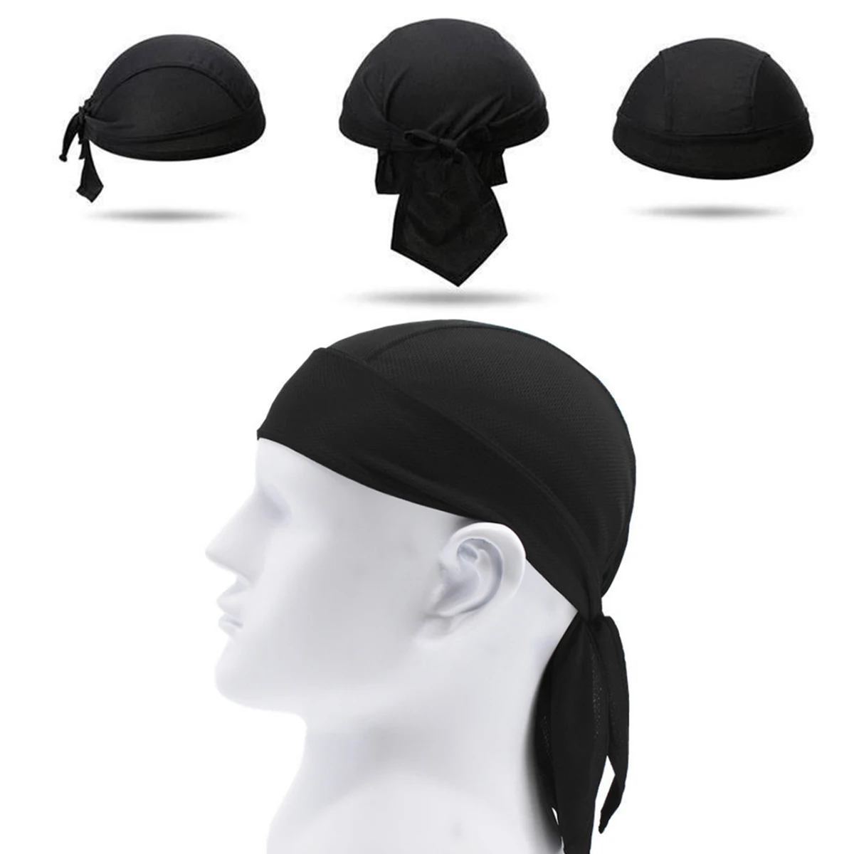 Sports Quick-Dry Sweatband Headwear Cap UV Protection Wicking Breathable Beanie Bandana Hat Helmet Liner for Cycling Running | Спорт и