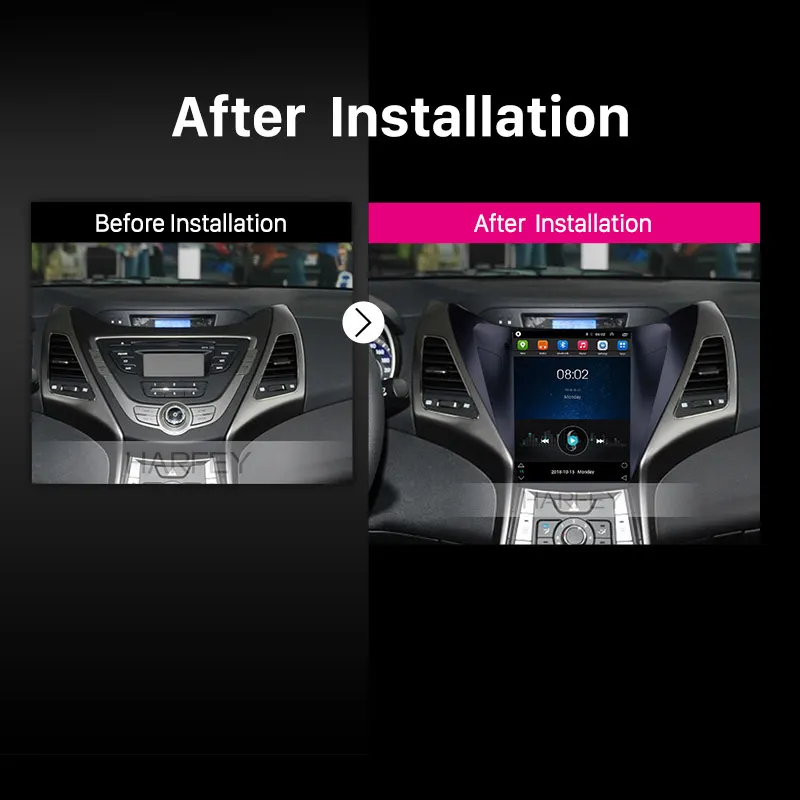 Harfey Auto Stereo GPS navigation Android 9.1 Car Head Unit DVD Player 9.7&quot for 2012 2013 2014 Hyundai Avante Elantra SWC 4G LTE |