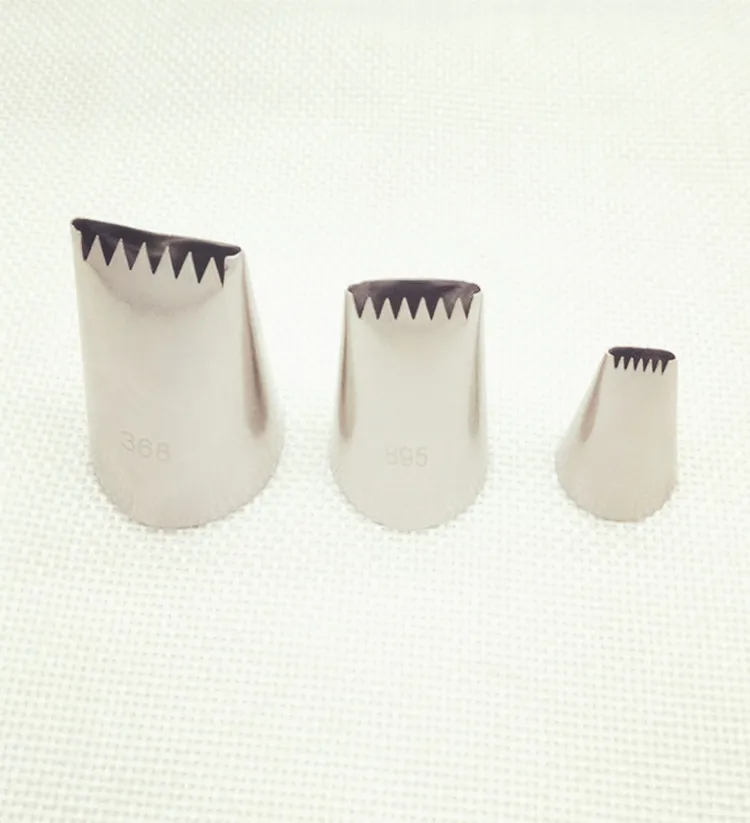 Single-Sided Serrated Cream Faceted Decorating Mouth Diy Braided Texture 3Pcs Stainless Steel Set | Дом и сад