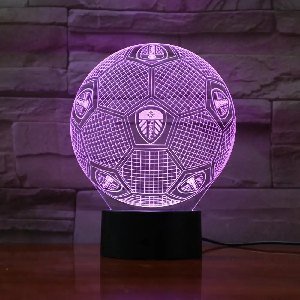 AW 896 Футбольная команда логотип 3D светодиодная лампа 7 видов цветов Изменение