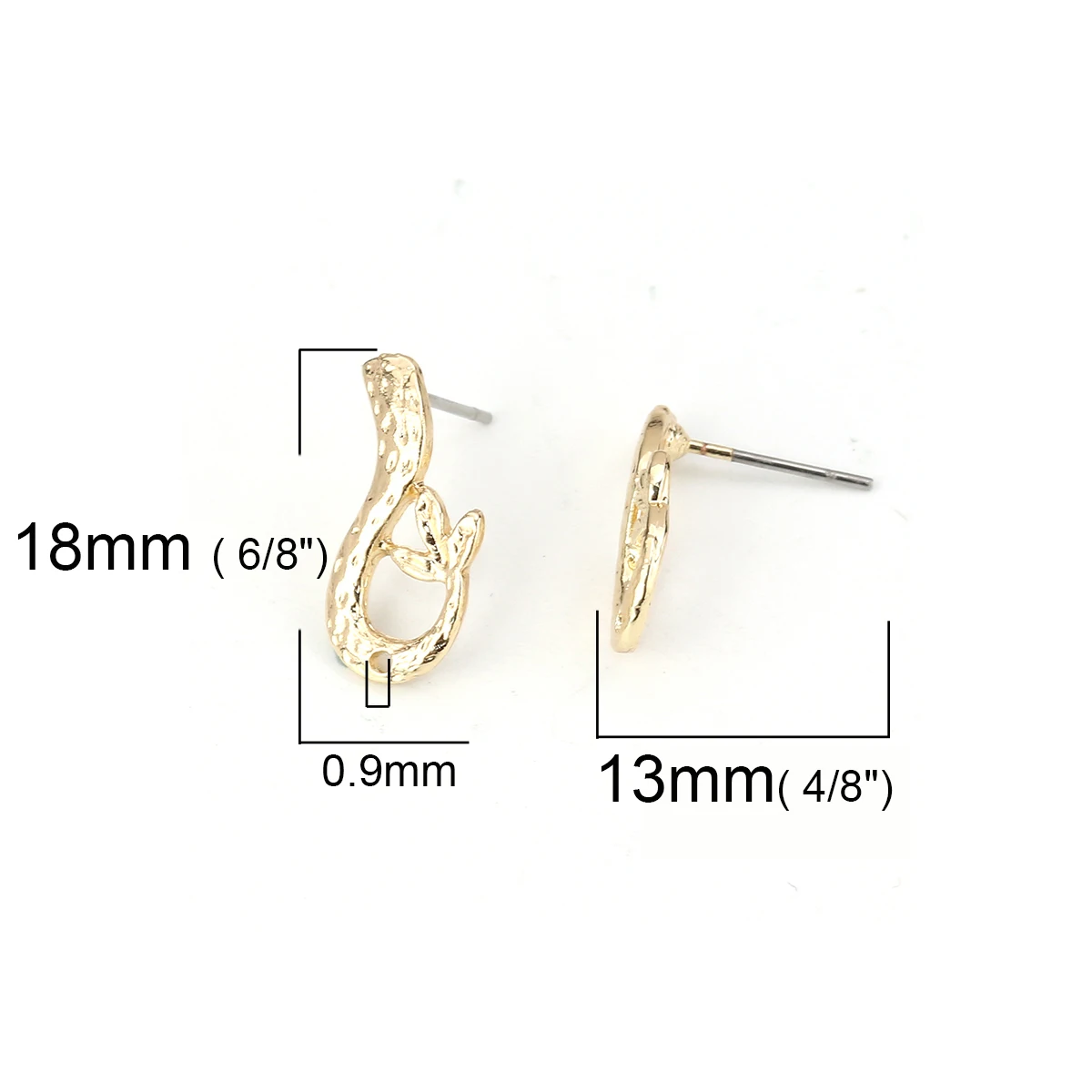 8 сезонов серьги гвоздики из цинкового сплава сережки драконового ЗОЛОТА 18 мм (6/8