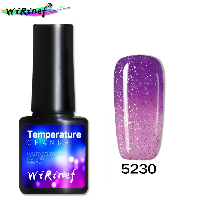 

WiRinef 8ml Warm Red Series Temperature Chameleon UV LED Nail Gel Varnish Changing Colors Nail Polish Gel Lacquer Glue
