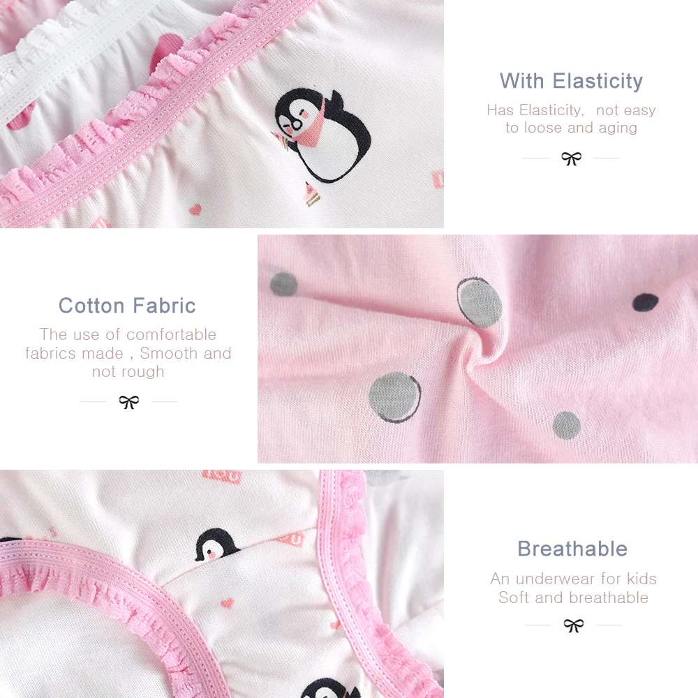 Bragas de algod&oacute;n para ni&ntilde;as, pantalones cortos florales, ropa interior para ni&ntilde;os de 2 a 8 a&ntilde;os, colores aleatorios, 2 unids/lote-2