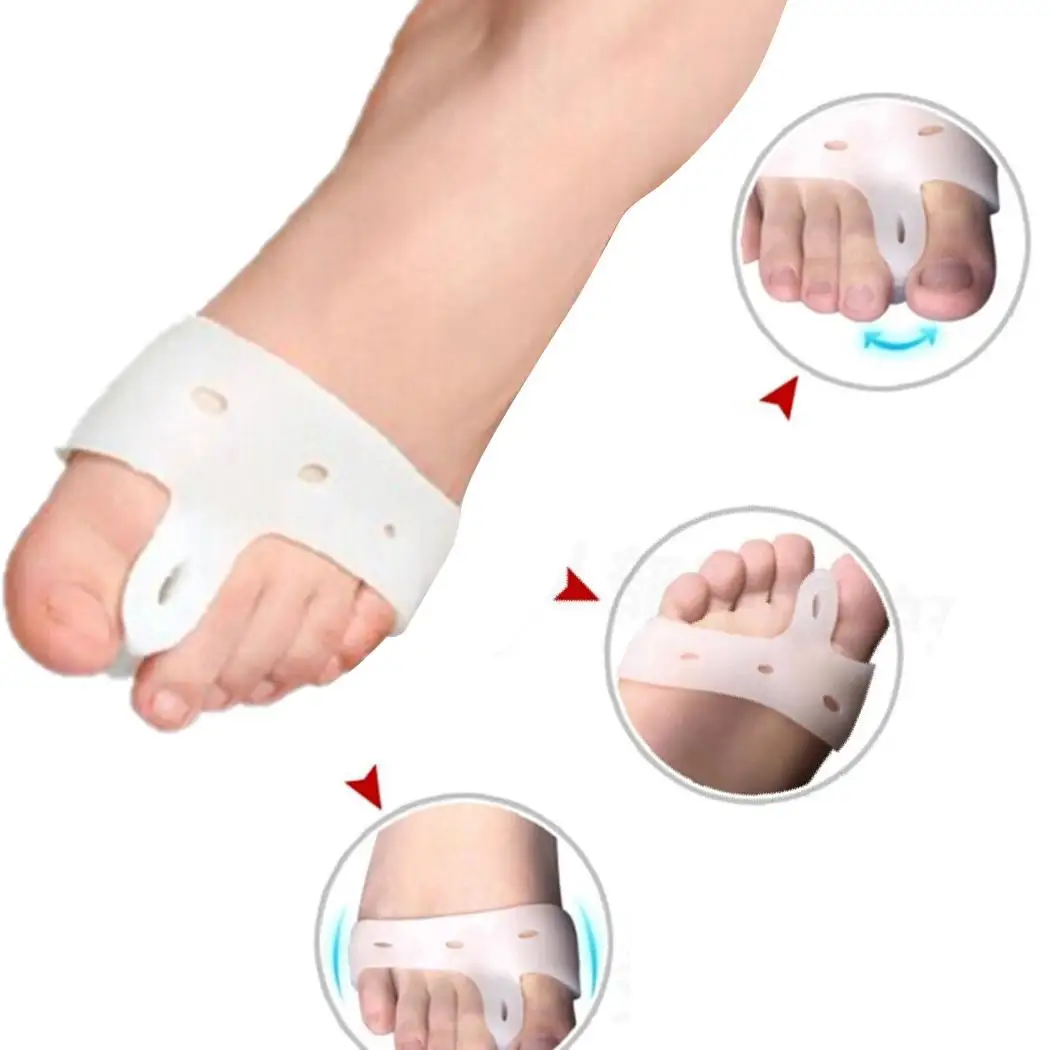 Силиконовые боли облегчение Hallux выпрямитель ног белый цвета слоновой кости