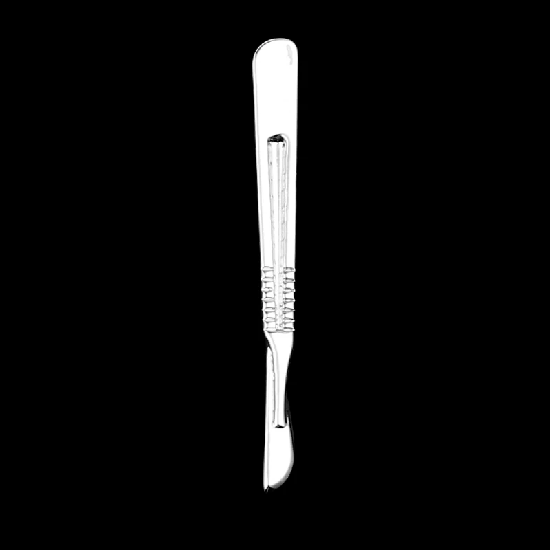 Крошечная серебряная брошь скальпель хирургический нож отворот булавки