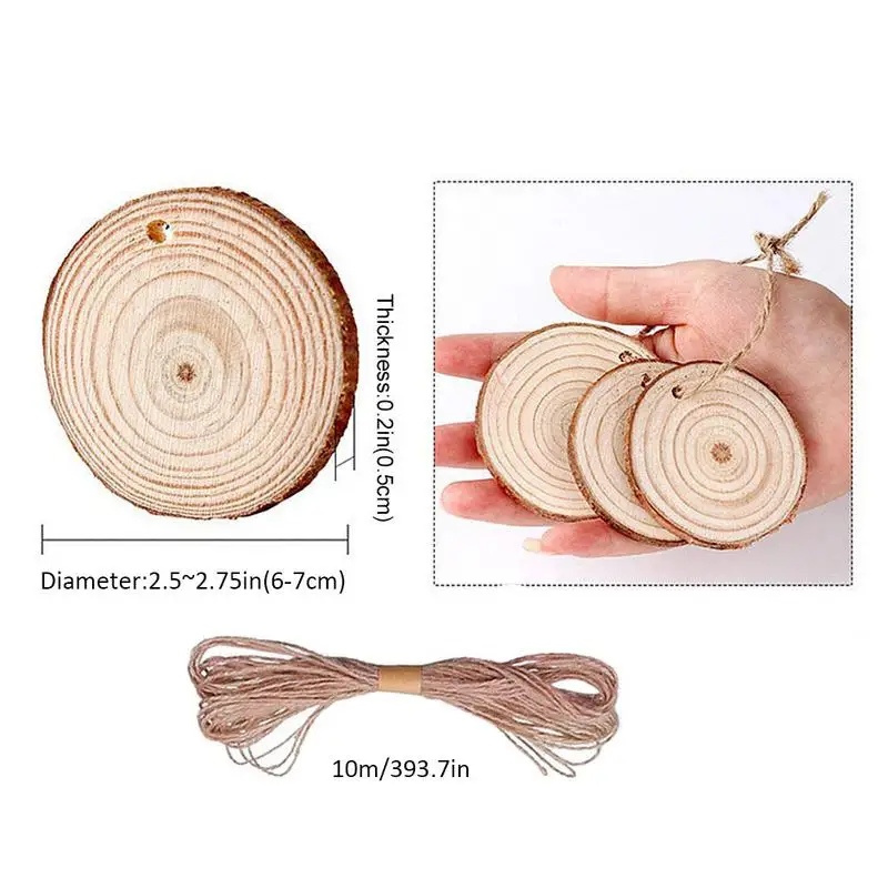 Деревянные диски сделай сам 40/50 шт. деревянные ломтики круги картина украшение