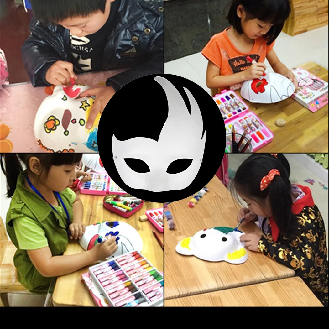 Маскарадная маска креативная DIY пустая картина белая Костюм для Детские Картины