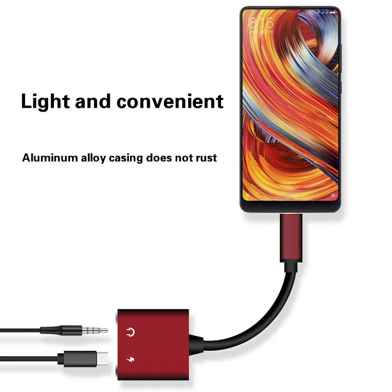 Аудиоадаптер USB Type C с разъемом 3 5 мм для наушников AUX аудио конвертер Samsung S8 Huawei mate 9