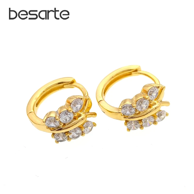 

Butterfly Baby Gold Hoop Earrings Cristal Baby Earring Oorbellen For Women Boucle Oreille Brinco Argola Ohrringe Aretes E1833A