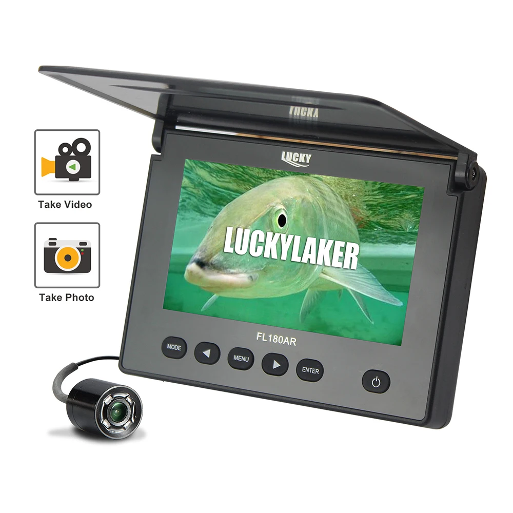 Lucky Портативный Рыбалка Камера 4 3 дюйма TFT RGB монитор IP68 Водонепроницаемая