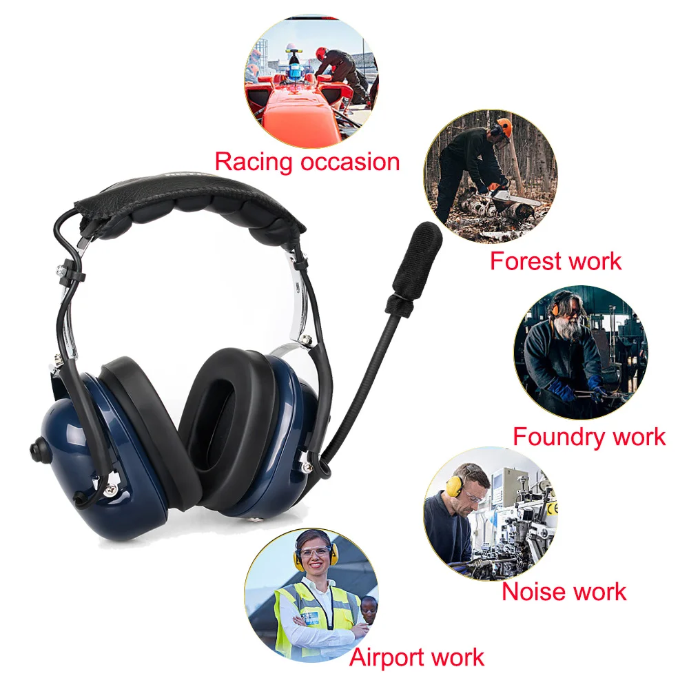 Top Deals Noise Cancelling Aviation Microphone Headset Walkie Talkie Earpiece Vox Volume Adjustment For Kenwwod Baofeng UV-5R |