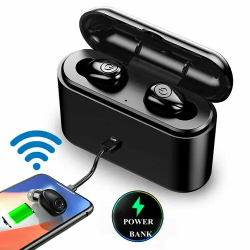 TWS Беспроводные Bluetooth 5 0 наушники стерео гарнитура спортивные с 3500mAh зарядным