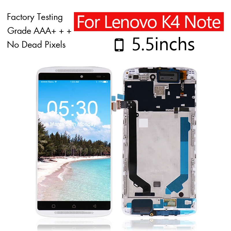 Для Lenovo K4 Note A7010 K51c78 ЖК сенсорный экран дигитайзер + рамка в сборе для дисплей