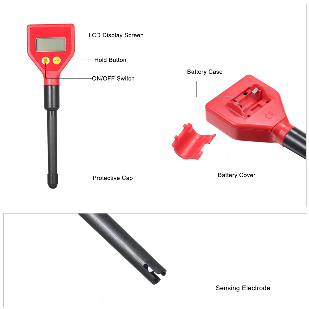 Portable Soil Moisture Tester pH with LCD Display PH-98103 Digital Meter | PH Meters