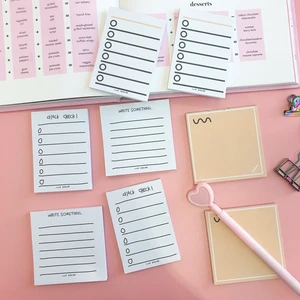 SIXONE 50 листов, необычный блокнот для заметок, ежедневный план, офисный стол, готовый к использованию, список сообщений, заметки, школьные канцелярские принадлежности