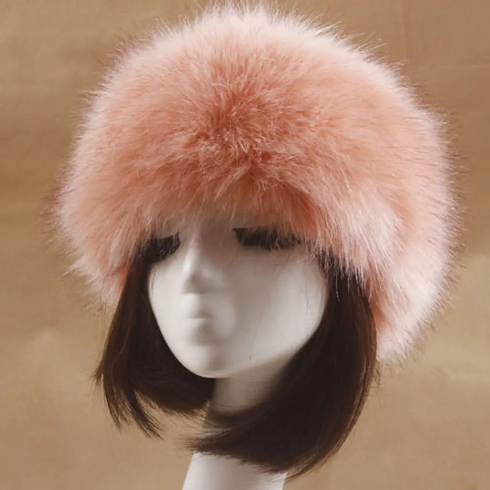 

2019 New Style Fashion Hot Thick Fluffy Solid Warm Cap Faux Fur Hat Winter Skullies Hats Hot