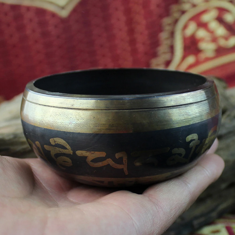 Buddhism Alms Bowl Yoga Meditation Tibetan Singing Copper Sound Therapy Accessory | Дом и сад