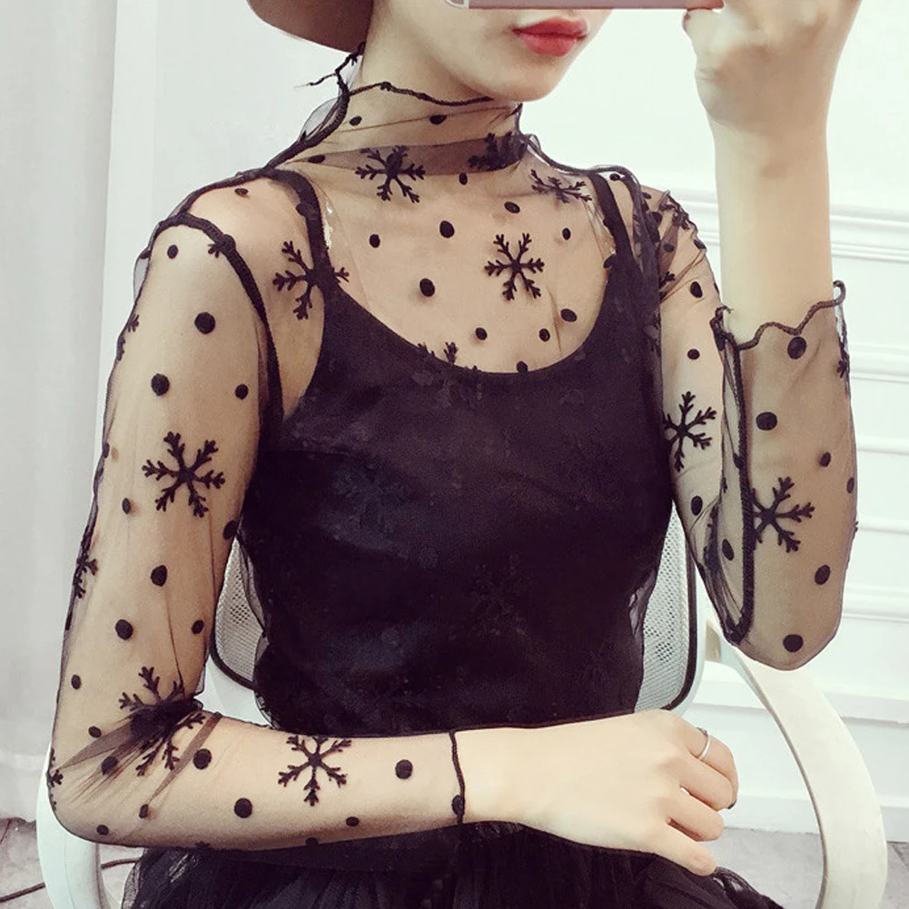 

Сексуальная Сетчатая футболка harajuku, Прозрачная Футболка Shein, топы, прозрачная футболка с длинным рукавом, женская прозрачная футболка в гор...