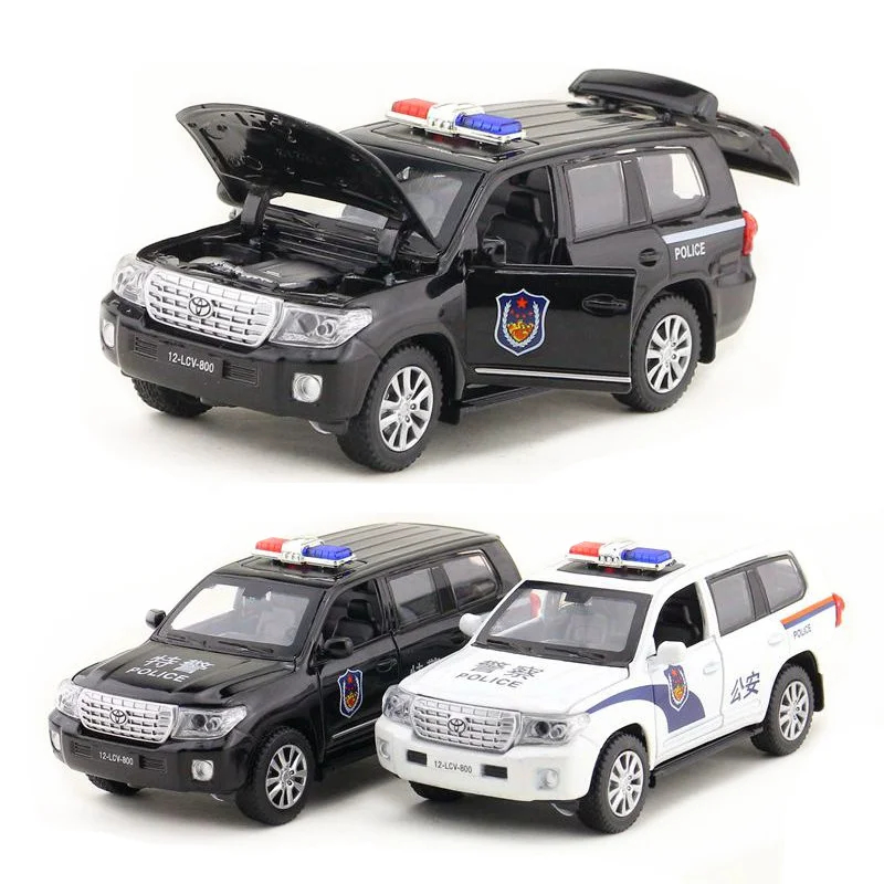 Масштаб 1:32/литая металлическая Игрушечная модель/Toyota Land Cruiser SUV Police/автомобиль со
