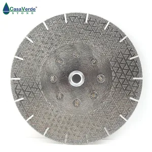 DC-ESBF08 Алмазный 7 дюймов 180 мм с оправкой M14, гальваническое пильное полотно для резки мрамора и инженерного камня