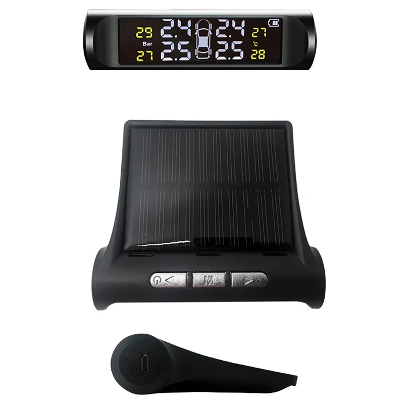 Winseeker TPMS беспроводной Встроенный солнечный ЖК-дисплей автоматическое выключение