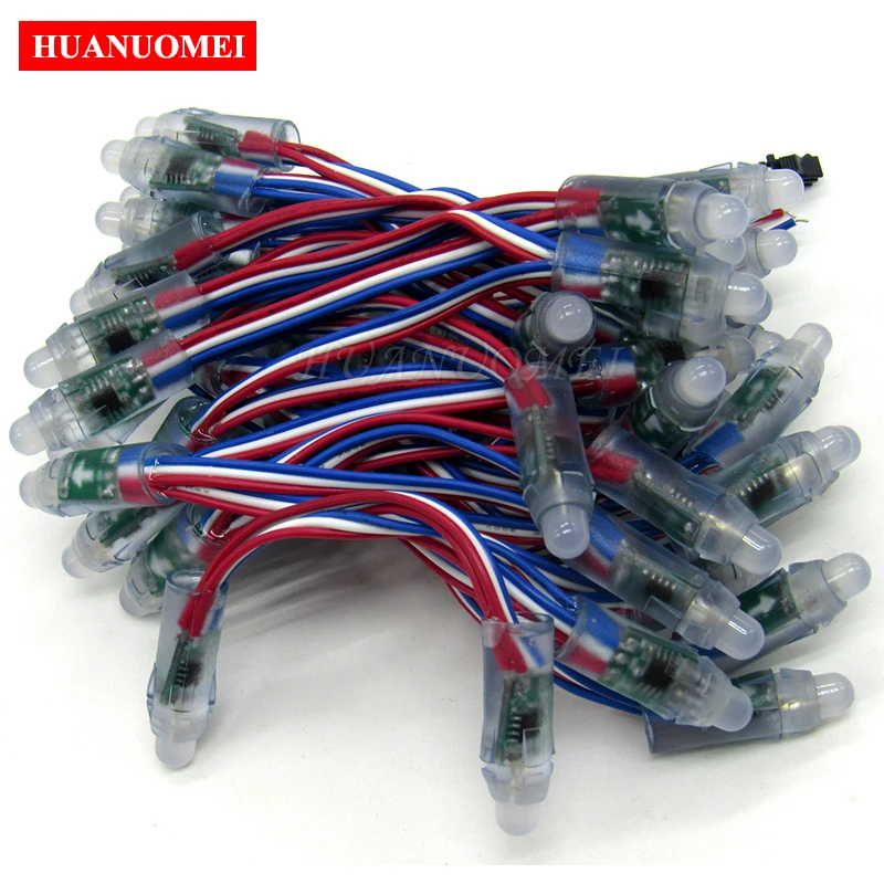 50 шт./лот DC5V 12 мм круглый рассеянный цифровой WS2811/UCS1903/SM16703 адресуемый RGB
