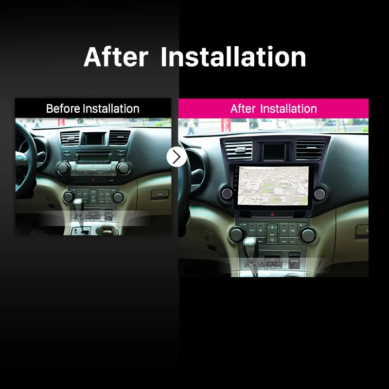 GPS навигатор Harfey для Toyota Highlander 2014 дюйма Bluetooth 2.5D IPS экран Wi Fi AHD SWC|Автомагнитолы| |