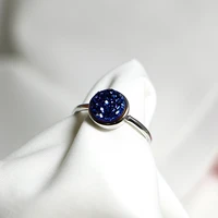 elegant quality 925 rings adjustable sapphire ring fashion simple kyanite ring fashion 925 sterling silver ring 925 jewelry