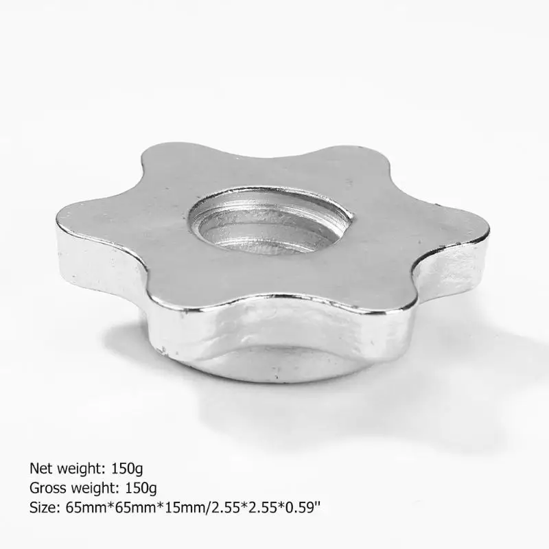 

Standard Sports Hexagon Nut Round Nut Barbell Bar Solid Steel Spin-lock Collars Clamps Dumbell Accessory