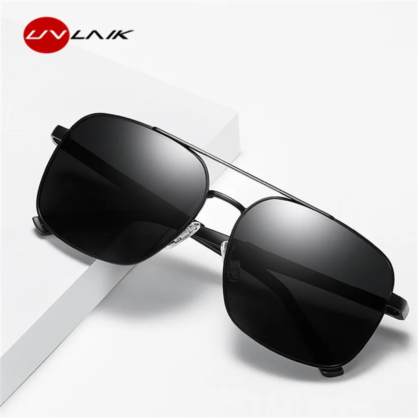 

UVLAIK Polarized Sunglasses Men Driving Vintage Sun Glasses With Accessories Box Unisex Goggles UV400 Protection