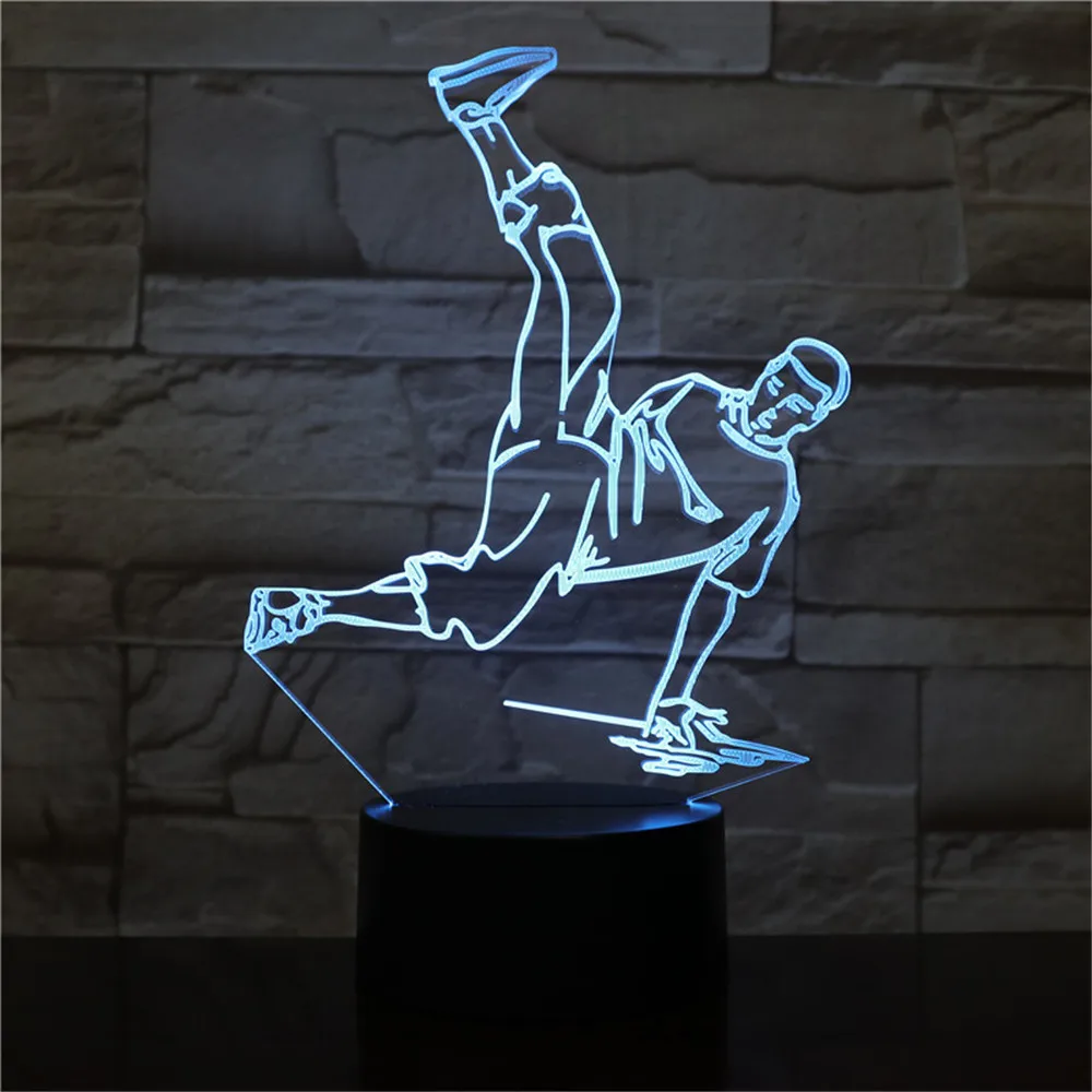 

Street Dance LED USB 3D Night Lights 7 Colors LED 3D Lamp Decoration Lights Hip-Hop Culture Breaking Locking Popping AW-2502