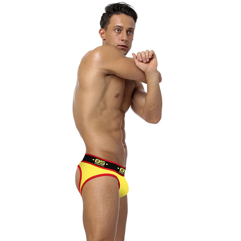 Man T-shaped Pants Pure Cotton Butt Holes Ventilation Elastic Force Underpants |