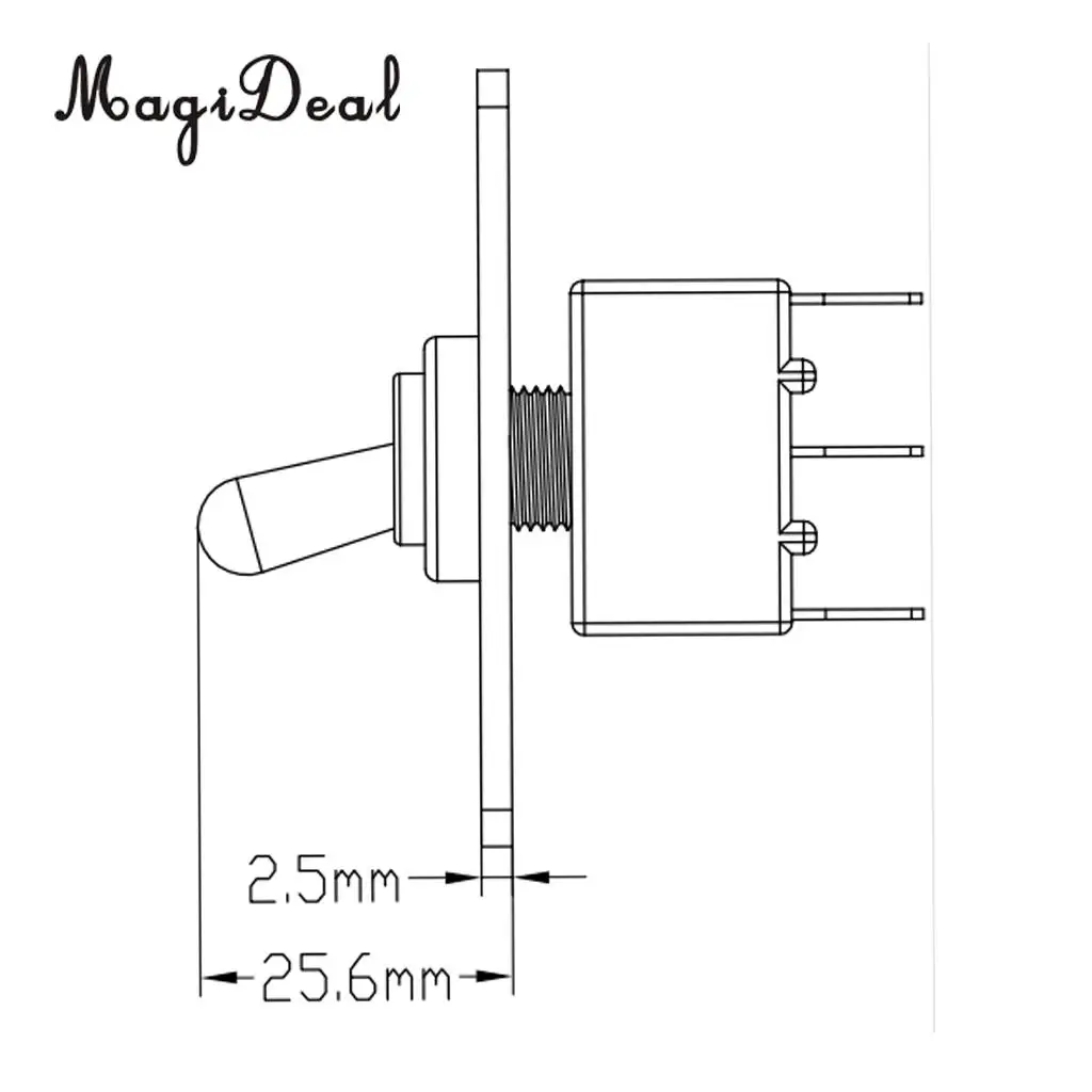 MagiDeal лодка морская 3 Pin вверх вниз вкл/выкл/вкл Мгновенный переключатель панель 12V
