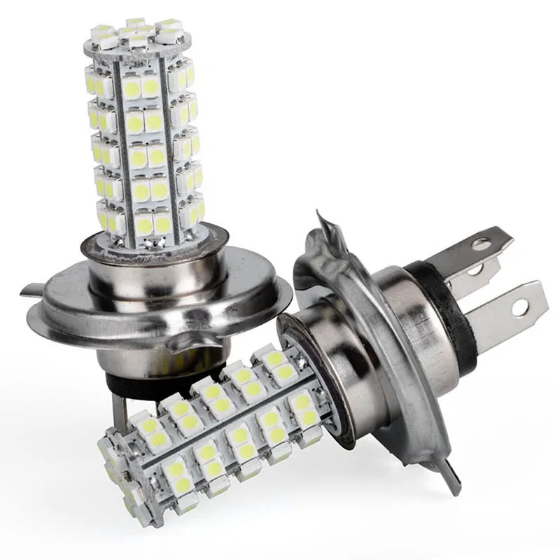Новый 2 шт. Универсальный Автомобильный сигнальный свет 12 В H4 68 SMD LED 6000K супер
