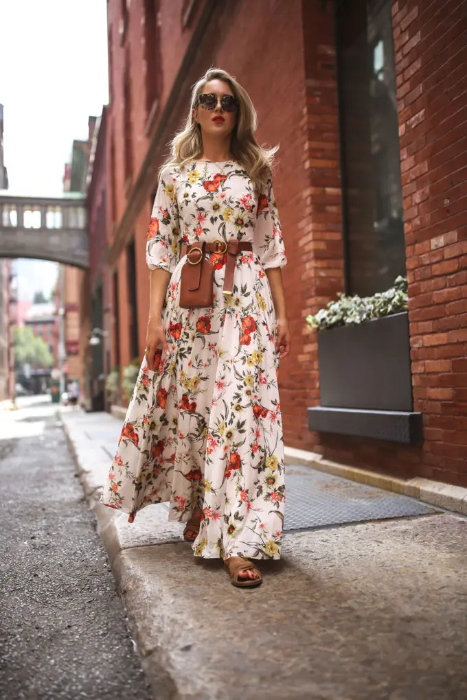 Женское платье с принтом Boho винтажное пляжное А-силуэта коротким рукавом и