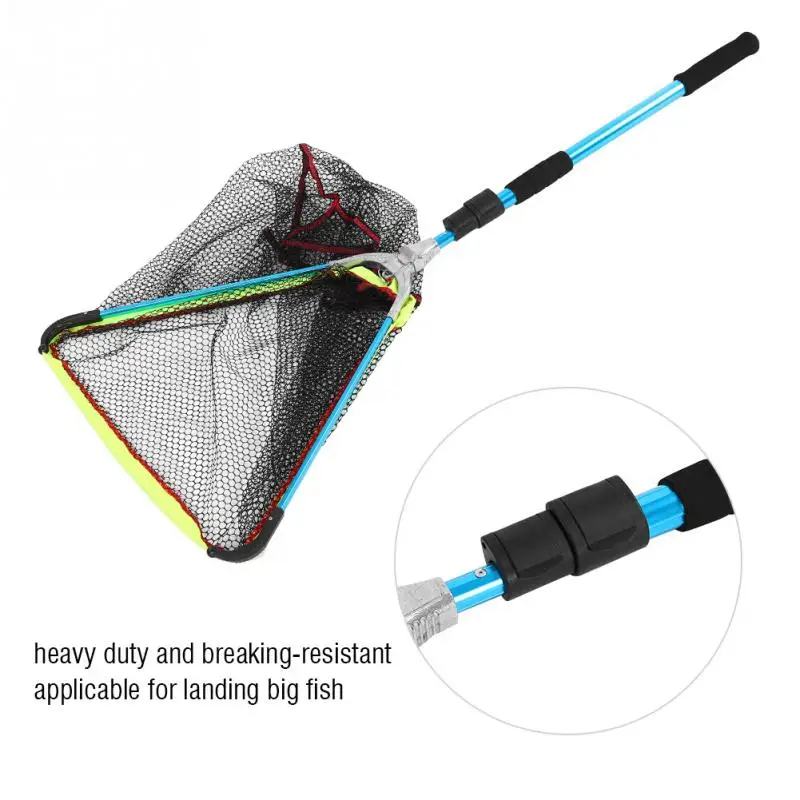 Ultra light Quickly Folded Fishing Hand Net 50*54*60cm Telescopic Landing Pole Handle Tools | Спорт и развлечения