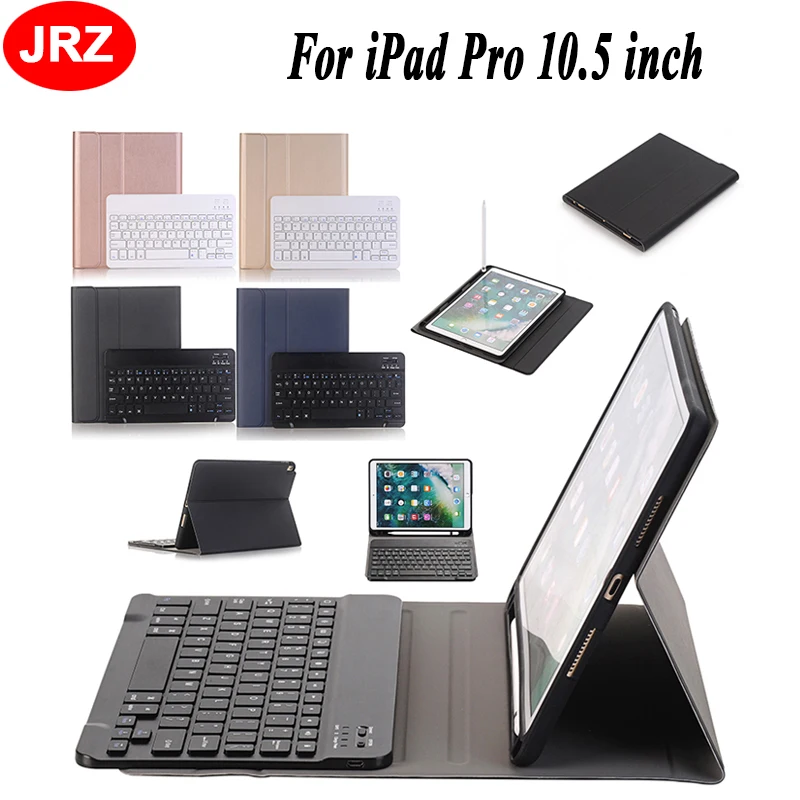 JRZ Роскошный тонкий чехол для iPad Pro 10 5 ''чехол планшета Funda Съемный Bluetooth