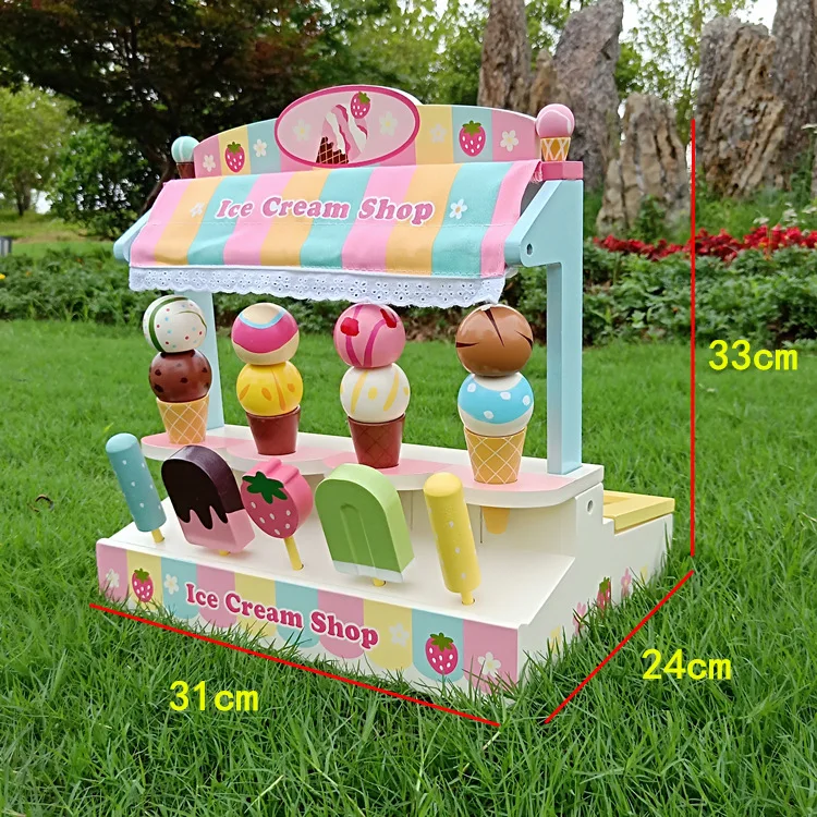 Новый летний стол для мороженого подставка магазин деревянный детский игровой