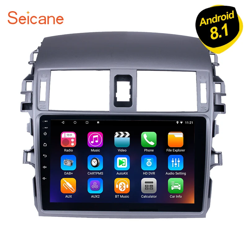 Seicane Android 9 0 дюймов 2Din автомобильный GPS стерео радио четырехъядерный