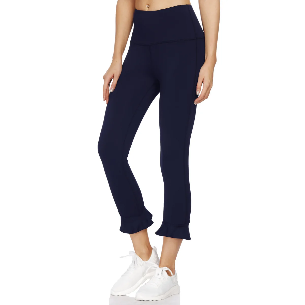 Seamless Yoga Pencil Pants Tights Women High Waist Sport Flared Leggings Slimming Ruffle Sport Leggings Women Workout Leggings