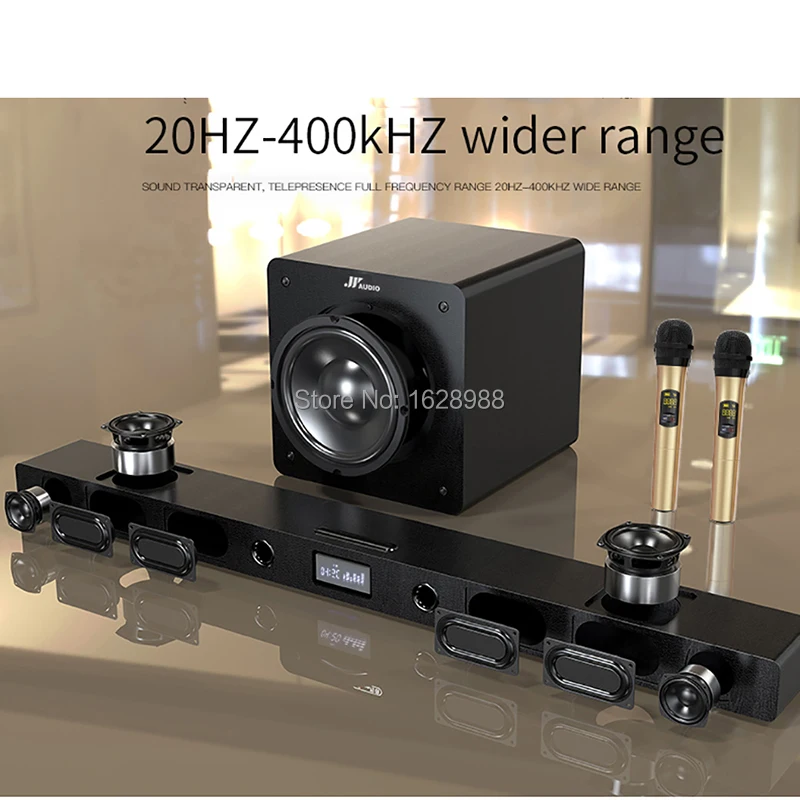60 Вт A9K беспроводной Саундбар с беспроводным микрофоном K tv сабвуфер Bluetooth Звуковая Панель для ТВ динамик домашний кинотеатр бас AUX TF USB